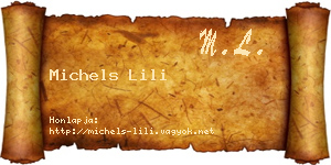 Michels Lili névjegykártya